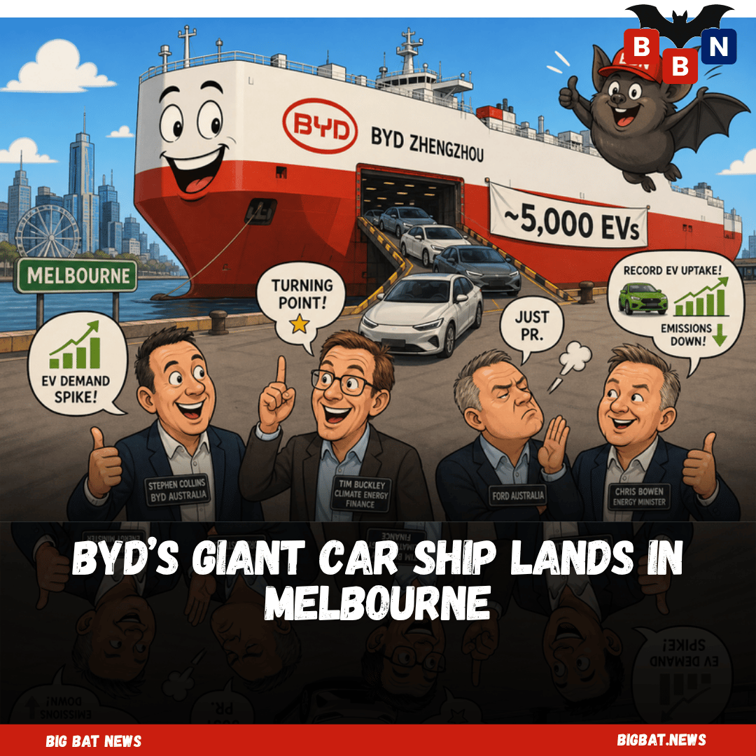 BYD’s giant car ship lands in Melbourne - Big Bat News